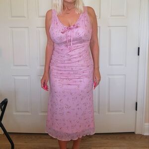 SHEIN Pink Floral Dress L